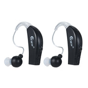 Rechargeable Hearing Aids for Seniors Personal Sound Amplifier with Charging Base,EU Plug(Black)