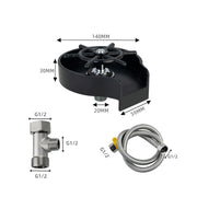 Automatic Faucet High Pressure Spray Washer, Style: Black+Soft Hose+G1/2 Three-way
