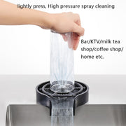 Automatic Faucet High Pressure Spray Washer, Style: Silver+Soft Hose+G1/2 Three-way