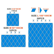 Rhombus Stitching Background Acrylic Mirror Decorative Stickers, Specification: Black Large