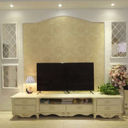 Rhombus Stitching Background Acrylic Mirror Decorative Stickers, Specification: Black Large