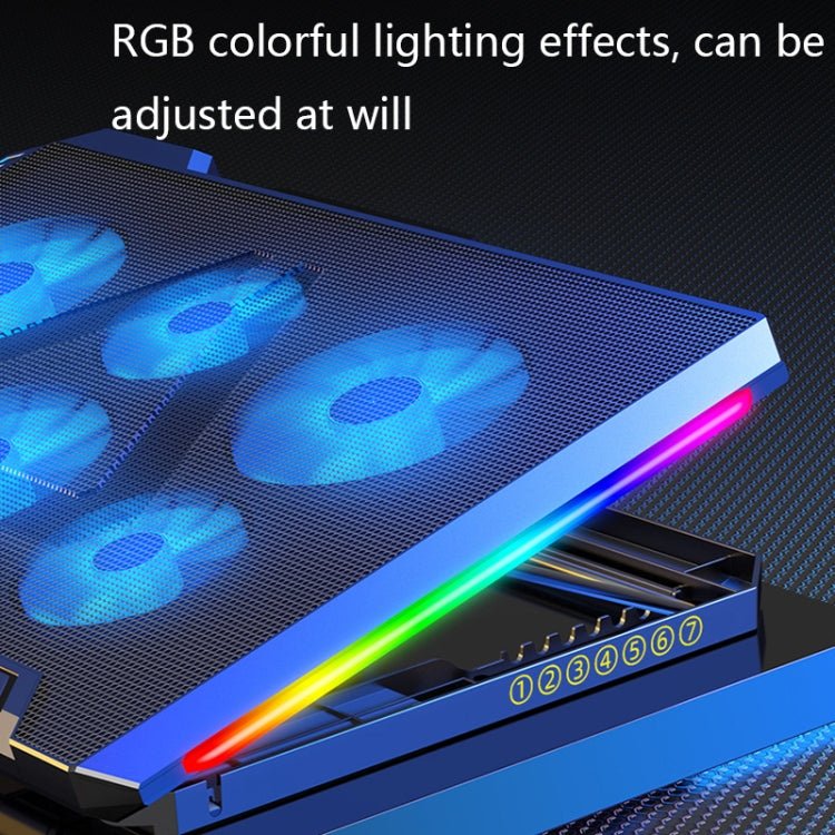 NUOXI Q9 RGB Lighting Effect Laptop Cooler(Black)