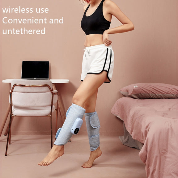 Home Constant Temperature Wireless Leg Massage, Style: Blue Single Hot Compress+Air Pressure+Vibration