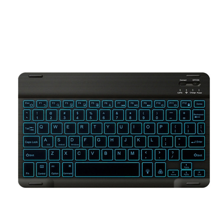 78 Keys 10 Inch RGB Colorful Backlit Bluetooth Keyboard For Mobile Phone / Tablet(Black)
