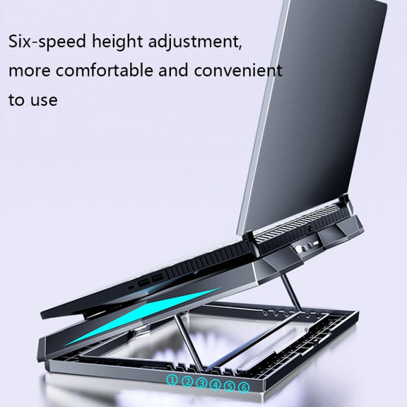 MC Q3 Lifting and Folding Laptop Cooler(Black)