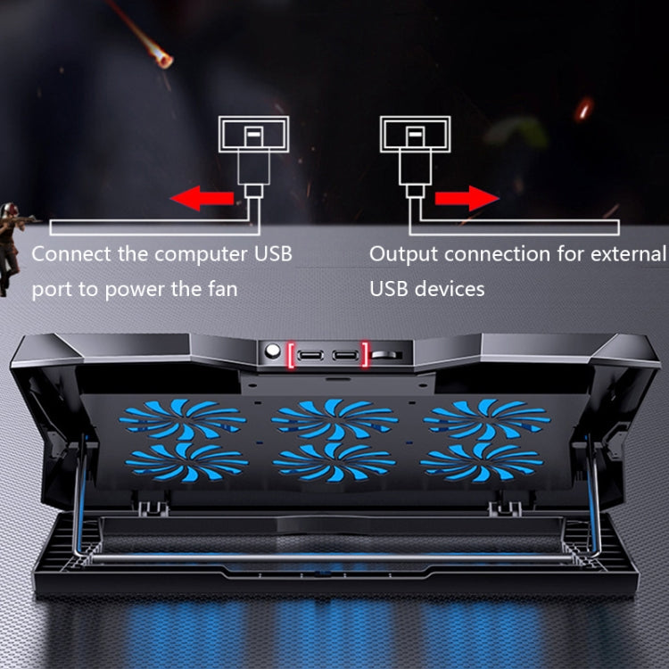 MC Q3 Lifting and Folding Laptop Cooler(Black)