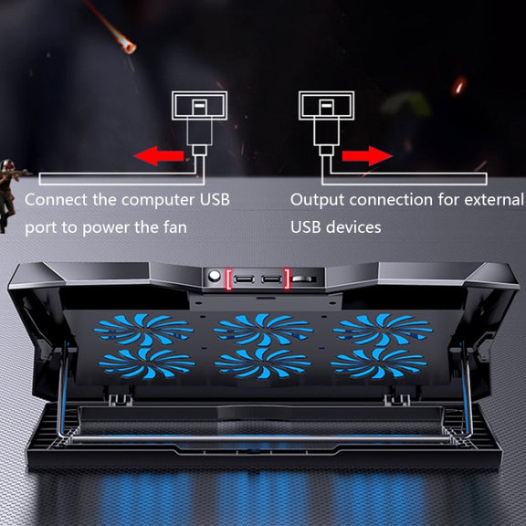 MC Q3 Lifting and Folding Laptop Cooler(Black)