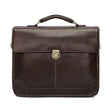 Men Retro Cowhide Leather Briefcase Multifunctional Laptop Bag for 15.6 Inch Computer(Coffee) - free shipping - PMC TechLife - Order now!