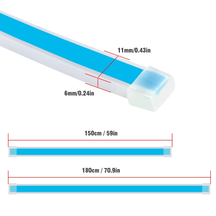 Car LED Streamer Decorative Hood Atmosphere Lights, Style: Monochrome White Light(1.8m)