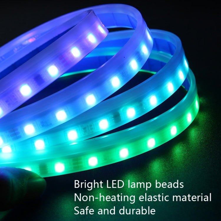 Car LED Streamer Decorative Hood Atmosphere Lights, Style: Monochrome White Light(1.8m)