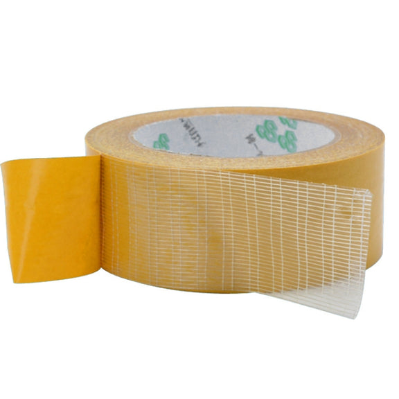 25mmx50 m Double-sided Fiberglass Grid Sticky Adhesive Fiber Transparent Mesh Tape
