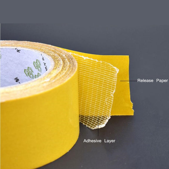 25mmx50 m Double-sided Fiberglass Grid Sticky Adhesive Fiber Transparent Mesh Tape
