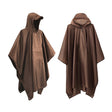 Duff PU Coated Pocket Style 3 In 1 Raincoat Backpack Mountaineering Outdoor Hiking Rain Cape(Brown) - Raincoats by PMC TechLife | Online Shopping South Africa | PMC TechLife | Buy Now Pay Later Mobicred