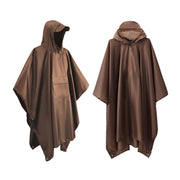 Duff PU Coated Pocket Style 3 In 1 Raincoat Backpack Mountaineering Outdoor Hiking Rain Cape(Brown)