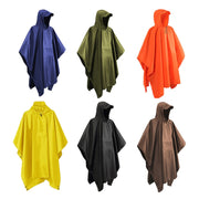 Duff PU Coated Pocket Style 3 In 1 Raincoat Backpack Mountaineering Outdoor Hiking Rain Cape(Brown)
