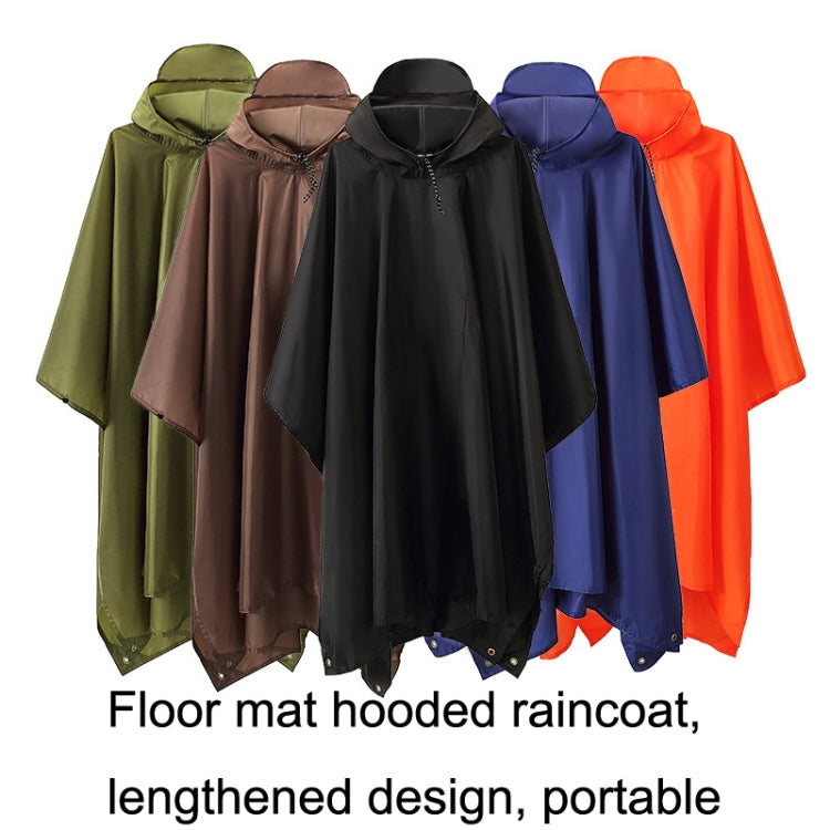 Duff PU Coated Pocket Style 3 In 1 Raincoat Backpack Mountaineering Outdoor Hiking Rain Cape(Brown)