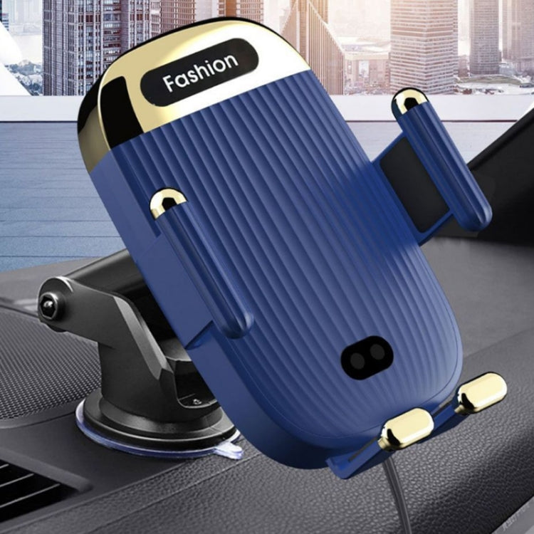 S18 15W Car Wireless Charger Phone Holder, Color: Black With Suction Cup Bracket
