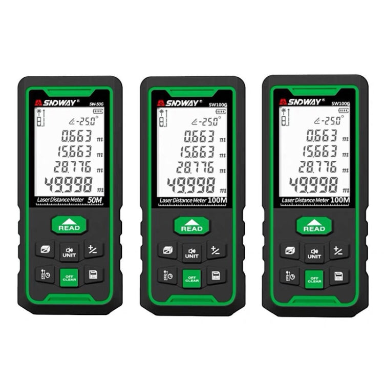SNDWAY SW100G High-precision Indoor and Outdoor Green Laser Rangefinder, Distance: 100m