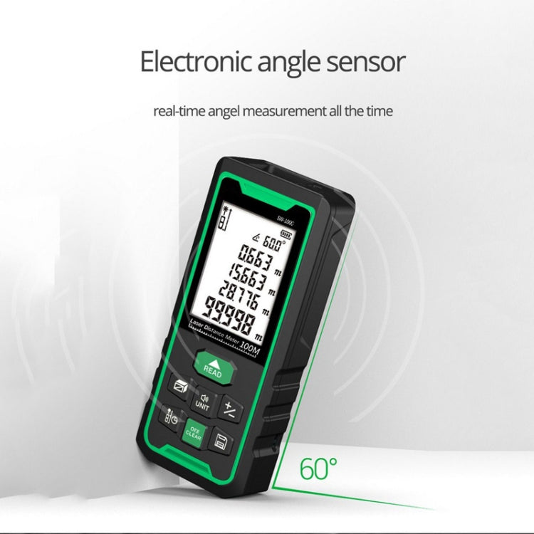 SNDWAY SW100G High-precision Indoor and Outdoor Green Laser Rangefinder, Distance: 100m