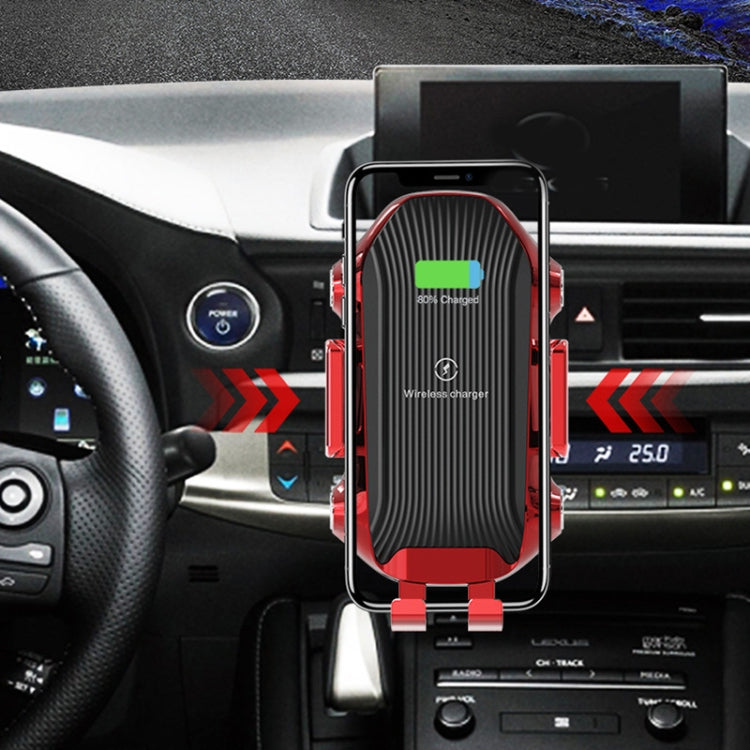 X343 15W Car Wireless Charger Smart Induction Suction Cup Phone Holder(White)