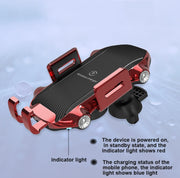 X343 15W Car Wireless Charger Smart Induction Suction Cup Phone Holder( Red)