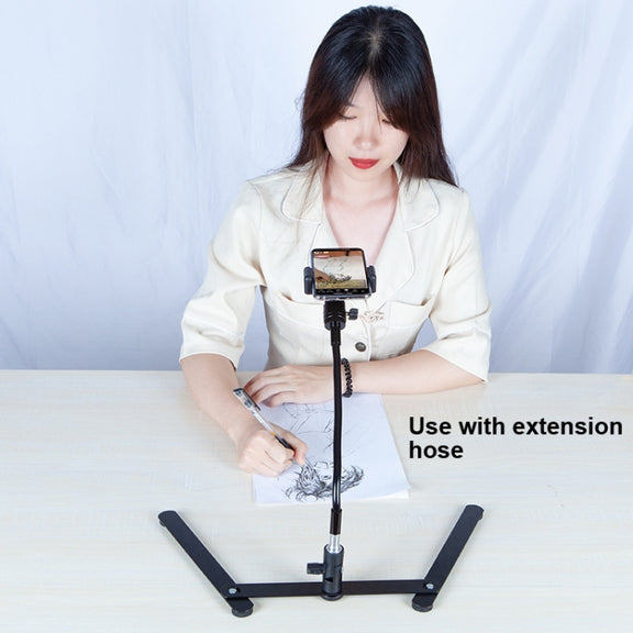 360 Degree Adjustable Metal Overhead Base Desktop Phone Holder,Style: Only Base
