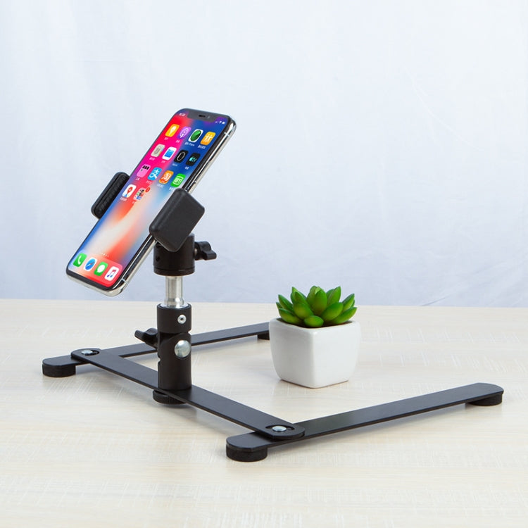 360 Degree Adjustable Metal Overhead Base Desktop Phone Holder,Style: Only Base