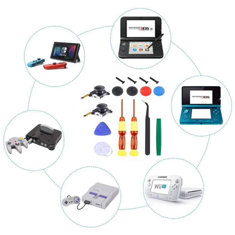 Joy-Con 3D Joystick Repair Screwdriver Set Gamepads Disassembly Tool For Nintendo Switch, Series: 20 In 1