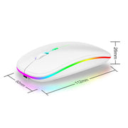 K-Snake BM110 RGB Lighting Effect Wireless Bluetooth Mouse(Silver)