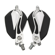Aluminum Alloy Motorcycle Large-view Rearview Mirror Modification(Black)