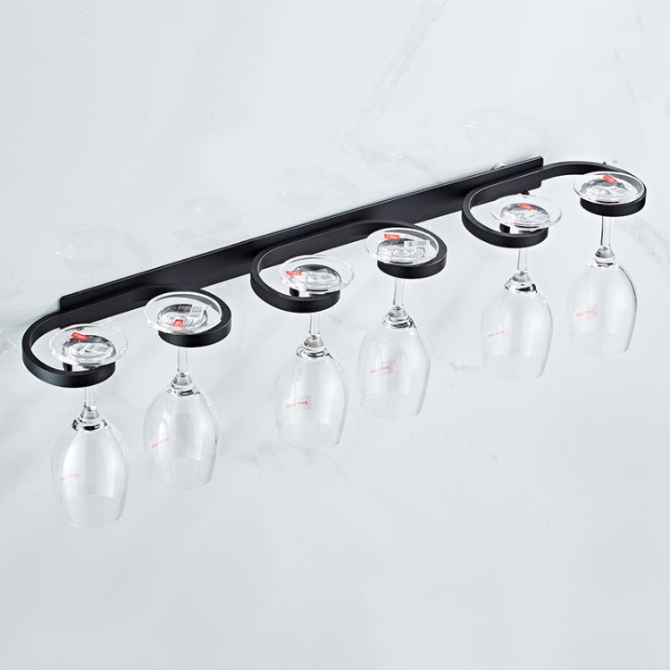 Household Punch-free Red Wine Glass Upside Down Rack, Style: 3 Slots