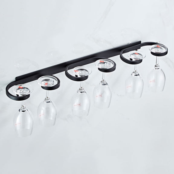 Household Punch-free Red Wine Glass Upside Down Rack, Style: 3 Slots