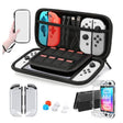 Game Console Crystal Shell Remote Sensing Cap Tempered Film Storage Bag Set For Switch OLED Console Storage Bag+Crystal Case+Rocker Capx6+Tempered Film - Bags by PMC TechLife | Online Shopping South Africa | PMC TechLife