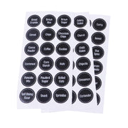 144 PCS Printed Spice Jar Labels Pantry Stickers Blackboard Stickers(Diameter 3.8cm)