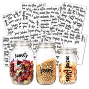 168 PCS Pantry Storage Stickers Water-resistant and Oil-proof Food Label Stickers