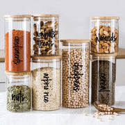 168 PCS Pantry Storage Stickers Water-resistant and Oil-proof Food Label Stickers