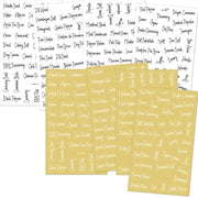 276 PCS Transparent Water-resistant Spice Labels 2 Color Combination Pantry Markers(8 Sheets / Set)