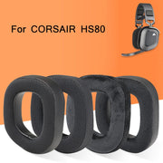2 PCS RGB Headest Sponge Cover Earmuffs For Corsair HS80(Mesh + Protein Skin)
