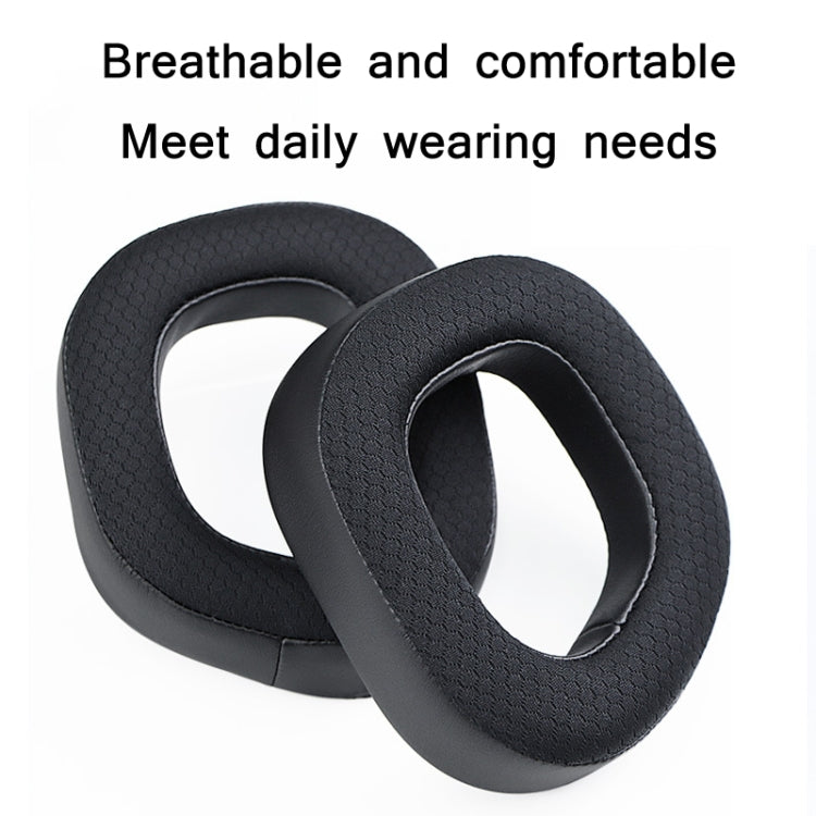 2 PCS RGB Headest Sponge Cover Earmuffs For Corsair HS80(Mesh + Protein Skin)