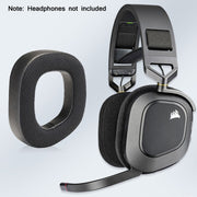 2 PCS RGB Headest Sponge Cover Earmuffs For Corsair HS80(Mesh + Protein Skin)