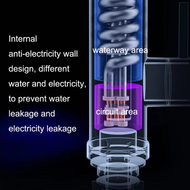 Household Kitchen Electric Hot Water Fauce EU Plug, Style: Stainless Steel Universal Pipe Type