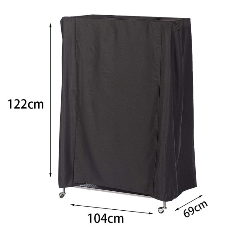 210D Water-resistant Oxford Cloth Dust Cover Bird Cage Protective Cover Parrot Cage Shade(Black Silver)