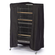 210D Water-resistant Oxford Cloth Dust Cover Bird Cage Protective Cover Parrot Cage Shade(Black Silver)