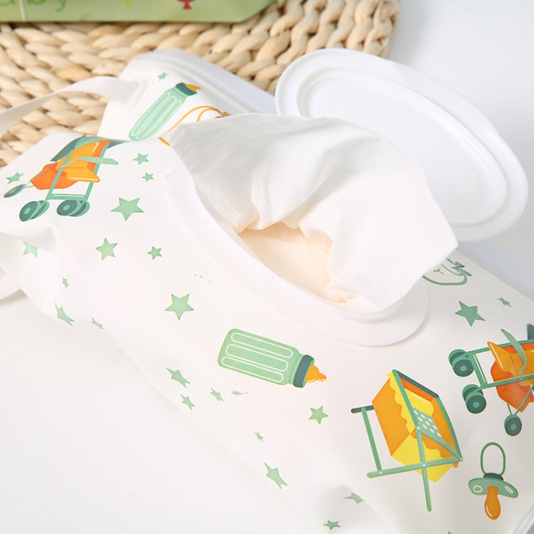 Baby EVA Wet Wipes Bag Portable Flip Removable Sanitary Wet Wipes Bag(Triangle)