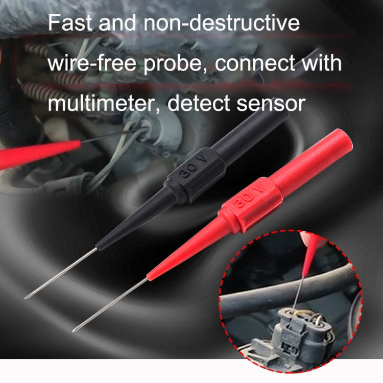 2pcs /Pair Coarse Probe Auto Repair Test Multimeter Pen, Color: Red + Black