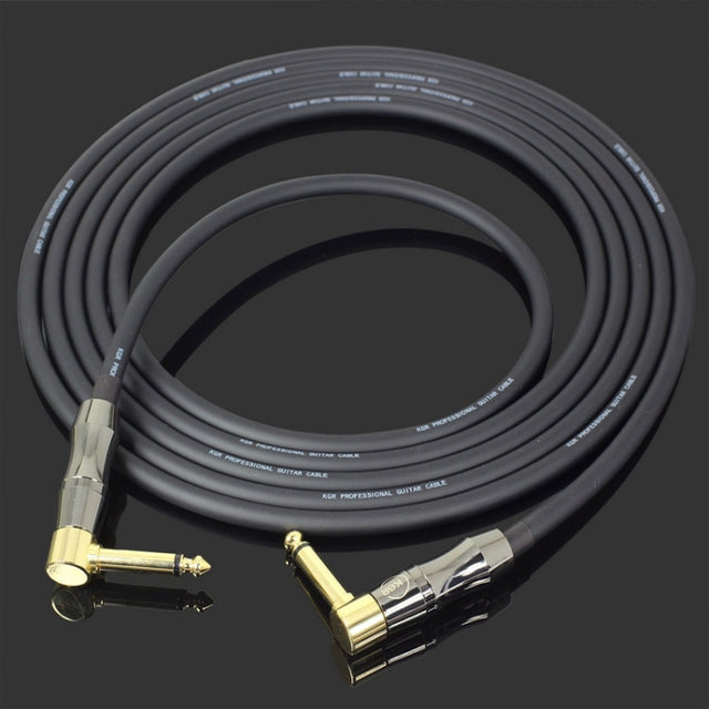 KGR Guitar Cable Keyboard Drum Audio Cable, Specification: 10m(Double Elbow Jack)