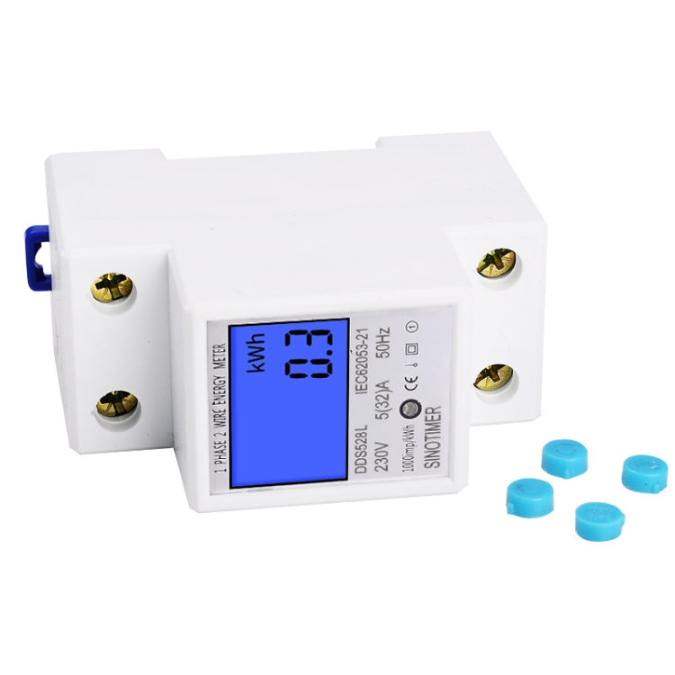 DDS528L Backlight Display Home Single-phase Rail Energy Meter 5-32A(110V 60Hz)