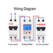 SINOTIMER DDS6619-012 Backlight Display Household Single-phase Rail Energy Meter 5-80A(230V 50Hz)