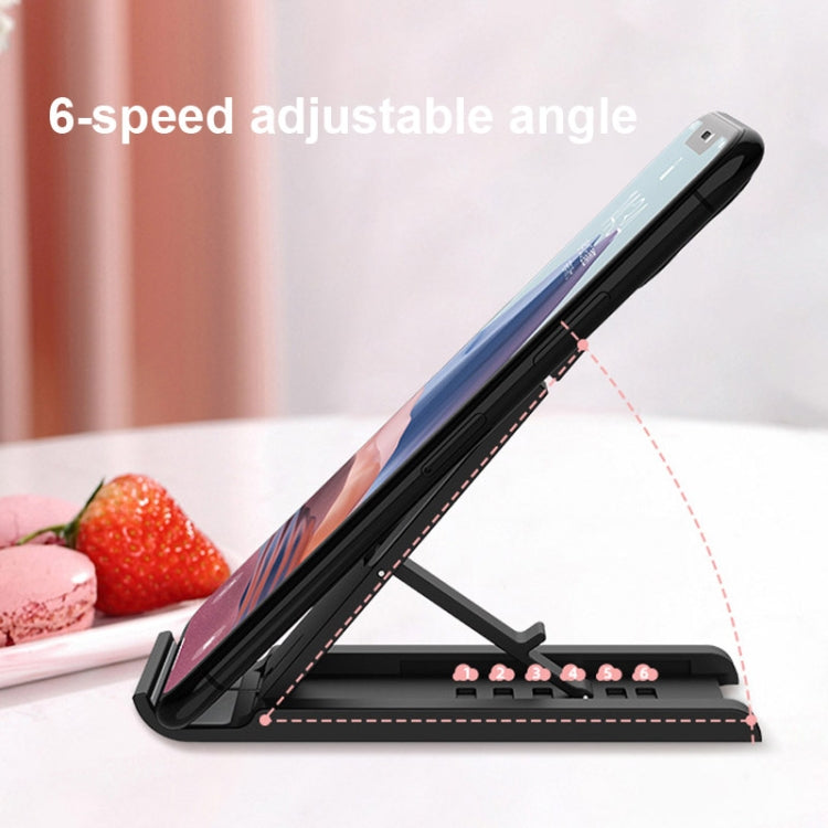 2 PCS K30 Multi-speed Adjustment Desktop Mobile Phone Bracket Notebook Folding Bracket(Pink)