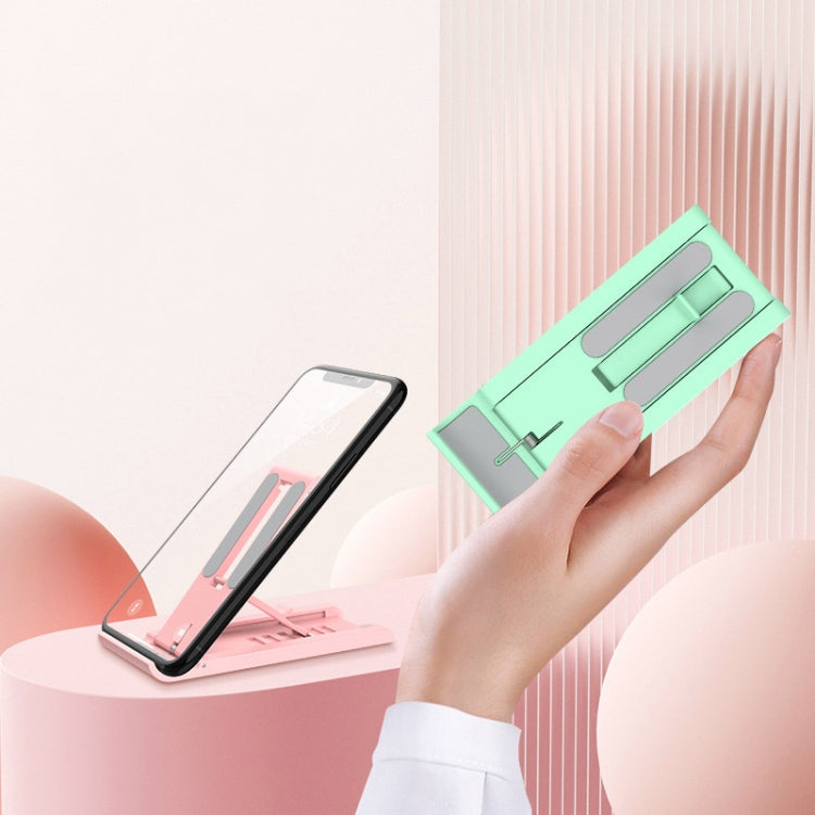 2 PCS K30 Multi-speed Adjustment Desktop Mobile Phone Bracket Notebook Folding Bracket(Pink)